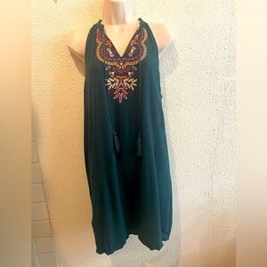 Emerald green Tunic dress large